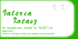 valeria kotasz business card